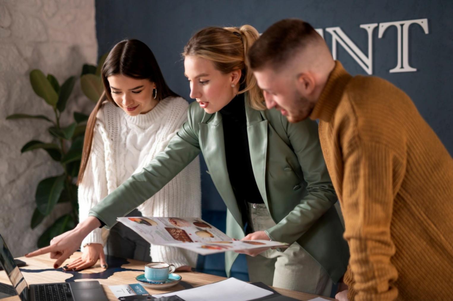 Financial analyst reviewing detailed reports and data patterns